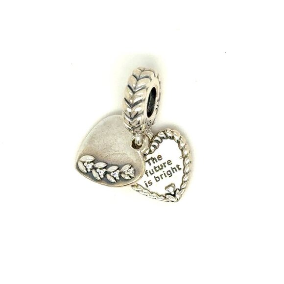 Pandora The Future Is Bright Heart Dangle Charm - Picture 1 of 5
